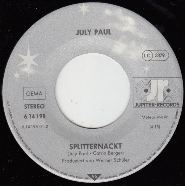July Paul : Engel Der Nacht (7", Single)