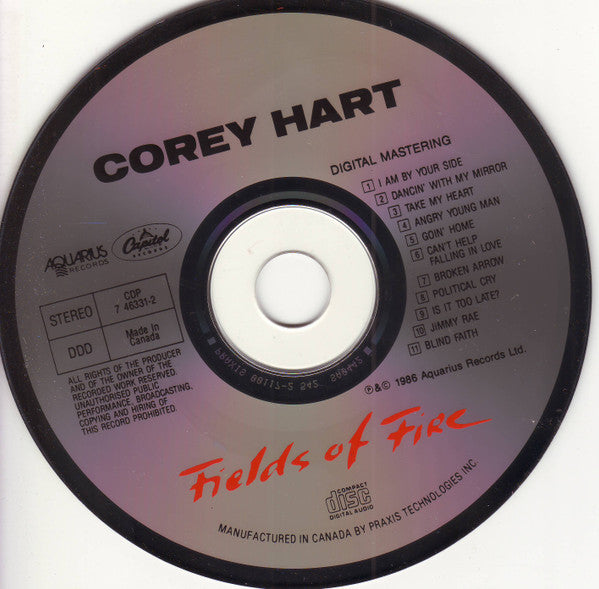 Corey Hart : Fields Of Fire (CD, Album)