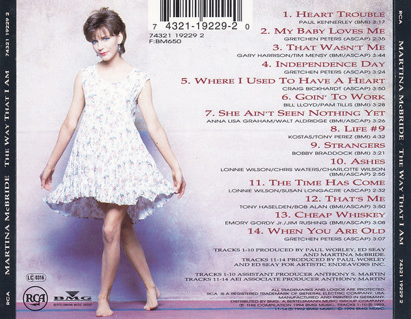 Martina McBride : The Way That I Am (CD, Album, S/Edition)