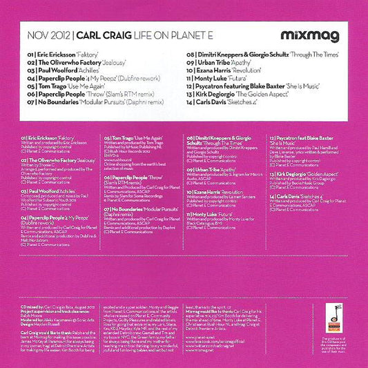 Carl Craig : Life On Planet E (CD, Mixed)