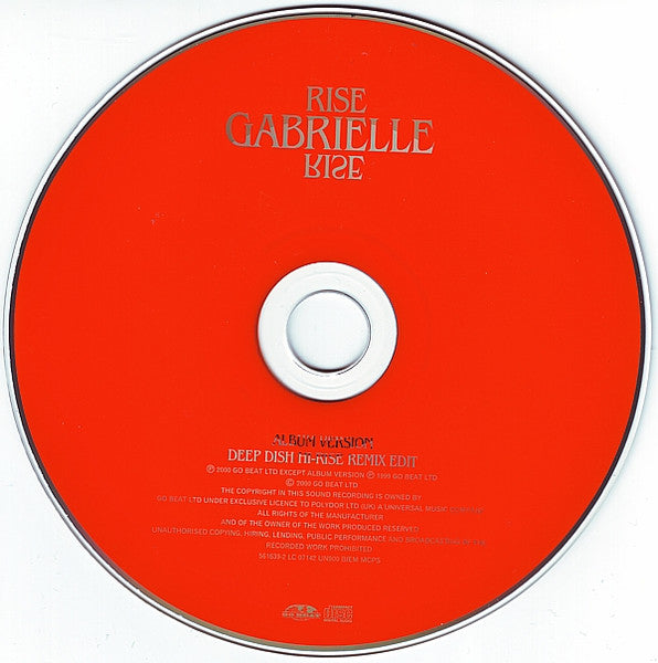Gabrielle : Rise (CD, Single, Car)