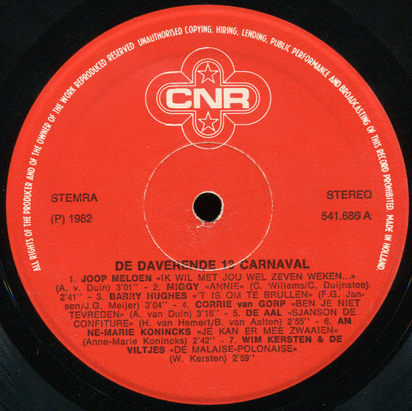 Various : De Daverende Dertien Carnaval (LP, Comp)