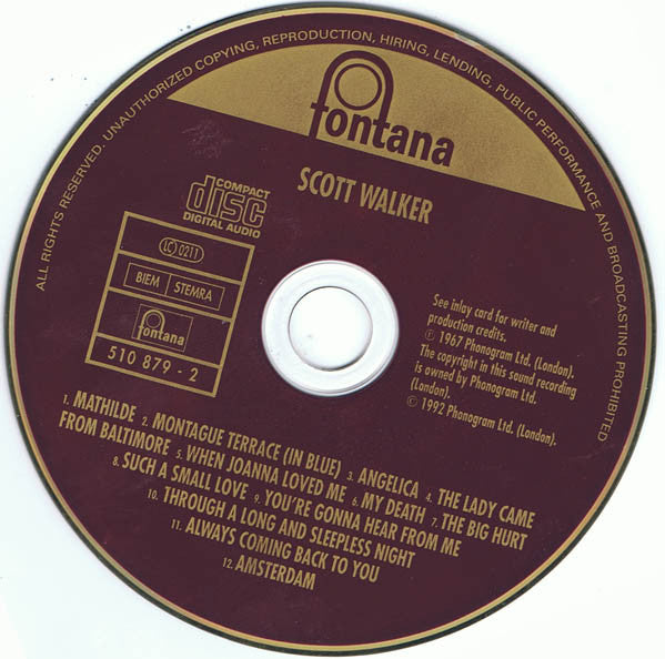 Scott Walker : Scott (CD, Album, RE)