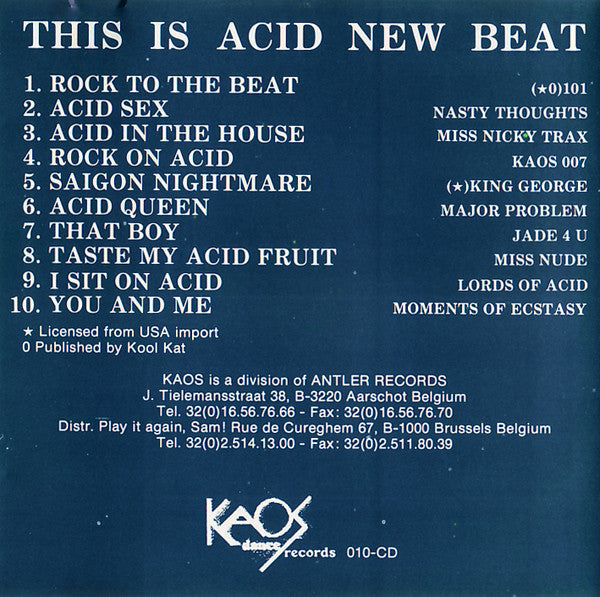 Various : This Is Acid-New Beat (CD, Comp)