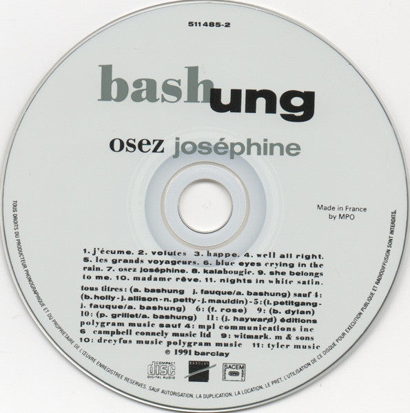 Alain Bashung : Osez Joséphine (CD, Album)