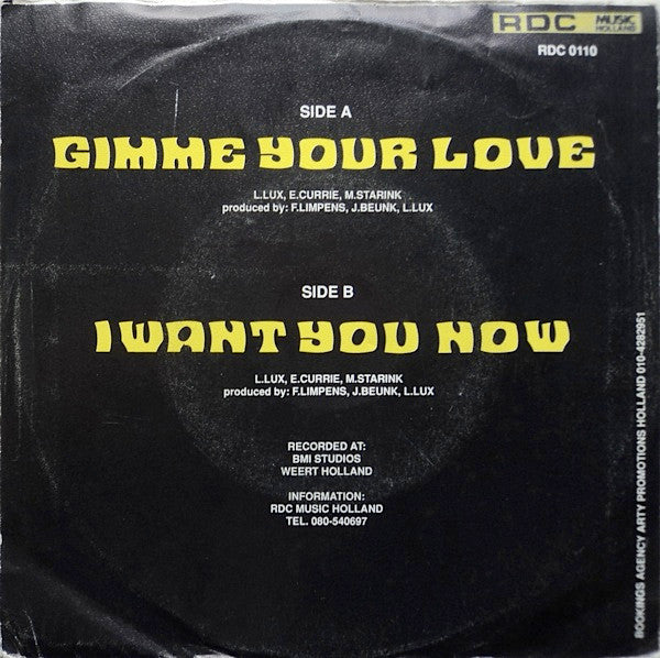 Lisa Lux : Gimme Your Love (7")
