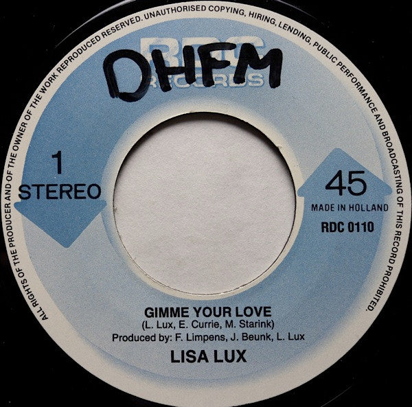 Lisa Lux : Gimme Your Love (7")