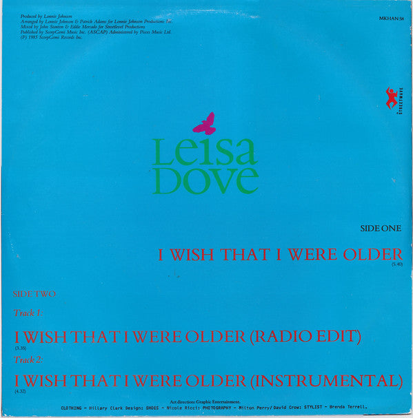 Leisa Dove : I Wish That I Were Older (12")