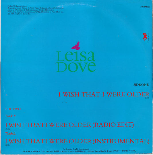 Leisa Dove : I Wish That I Were Older (12")