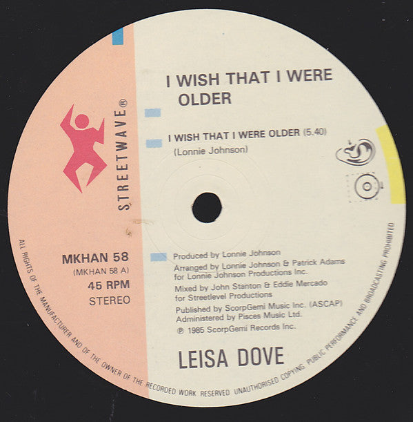 Leisa Dove : I Wish That I Were Older (12")