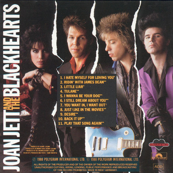 Joan Jett & The Blackhearts : Up Your Alley (CD, Album)