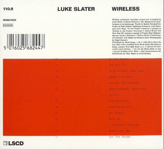 Luke Slater : Wireless (CD, Album, P/Mixed)