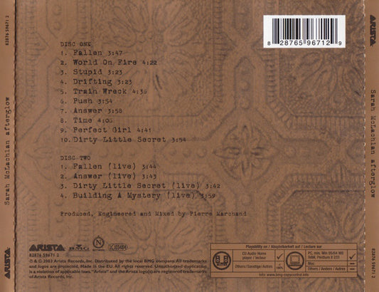 Sarah McLachlan : Afterglow (CD, Album, Copy Prot., Enh + CD, EP, Copy Prot., L)
