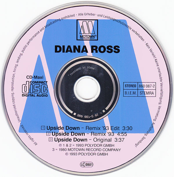 Diana Ross : Upside Down (Remix '93) (CD, Maxi)