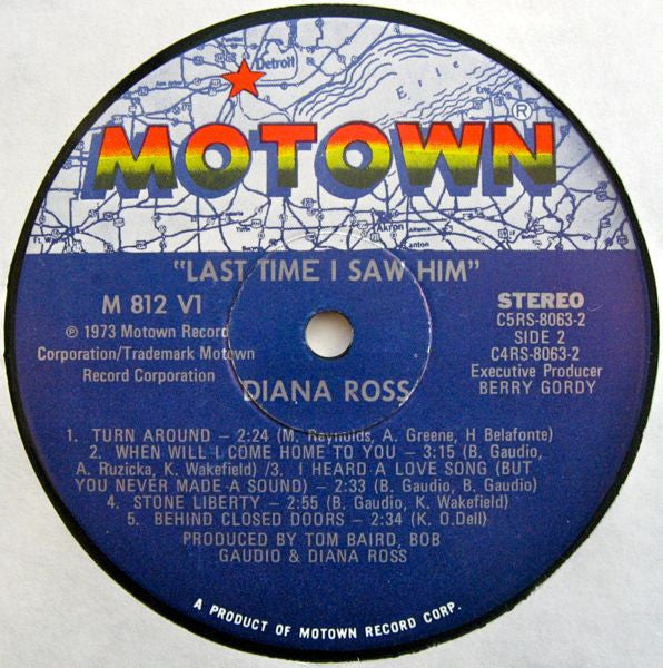 Diana Ross : Last Time I Saw Him (LP, Album)