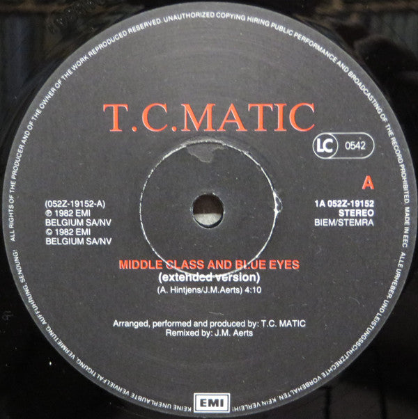 TC Matic : Middle Class And Blue Eyes (12", Maxi)