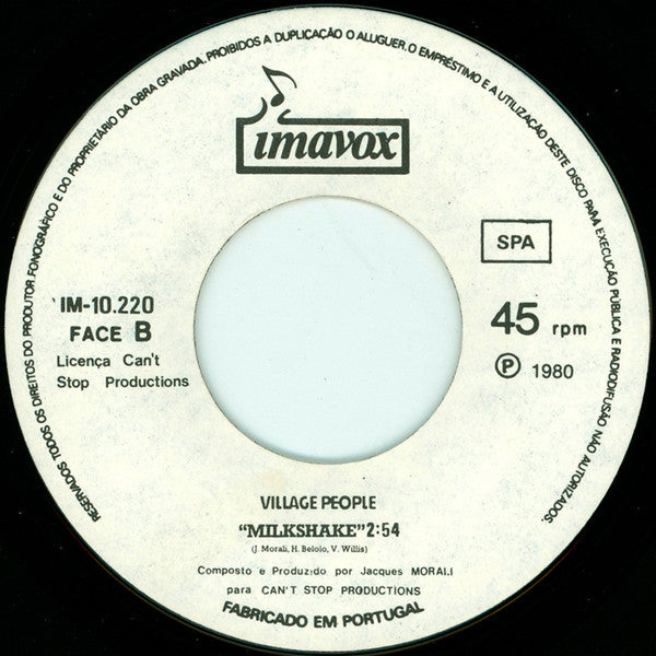 Village People : Can't Stop The Music (7", Single)