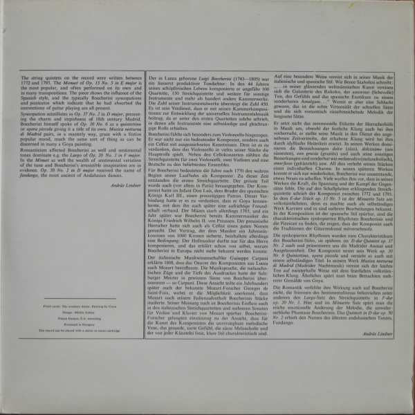 Boccherini*, Quinteto Boccherini* : Four Quintets For Strings - La Musica Notturna Di Madrid (2xLP)