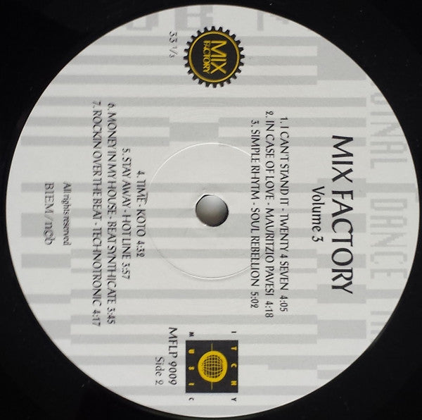 Various : Mix Factory Vol. 3 (LP, Comp, Mixed)