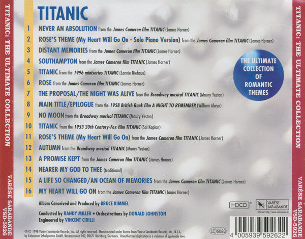 Various : Titanic: The Ultimate Collection (CD, Comp)