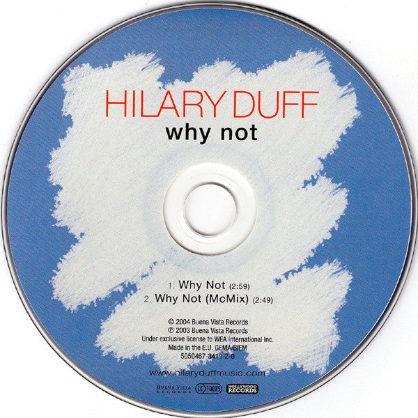 Hilary Duff : Why Not (CD, Single, Car)