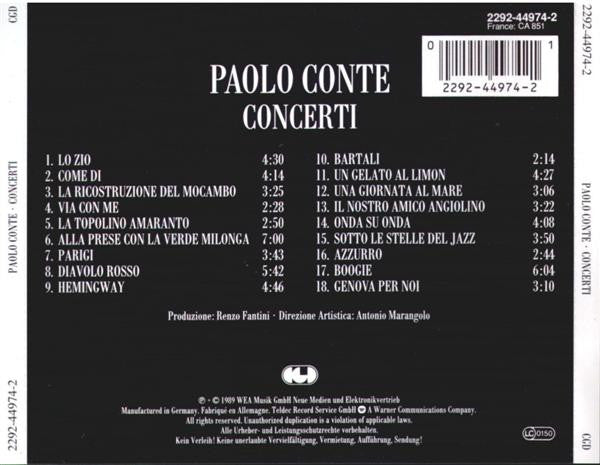 Paolo Conte : Concerti (CD, Album, RE)