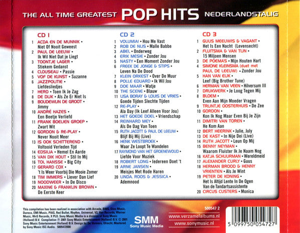 Various : The All Time Greatest Pop Hits Nederlandstalig (3xCD, Comp)