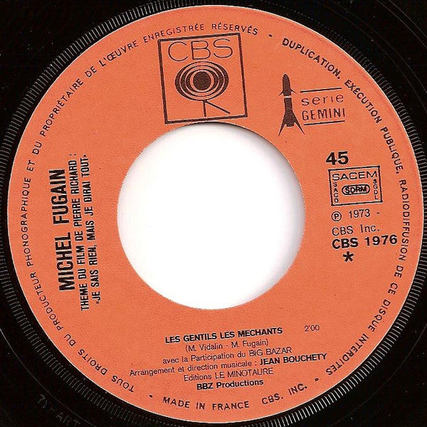 Michel Fugain : Bande Originale Du Film Je Sais Rien Mais Je Dirai Tout (7", Single)