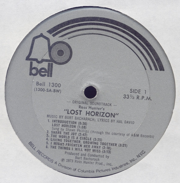 Burt Bacharach, Hal David : Lost Horizon (Original Soundtrack) (LP, Album)