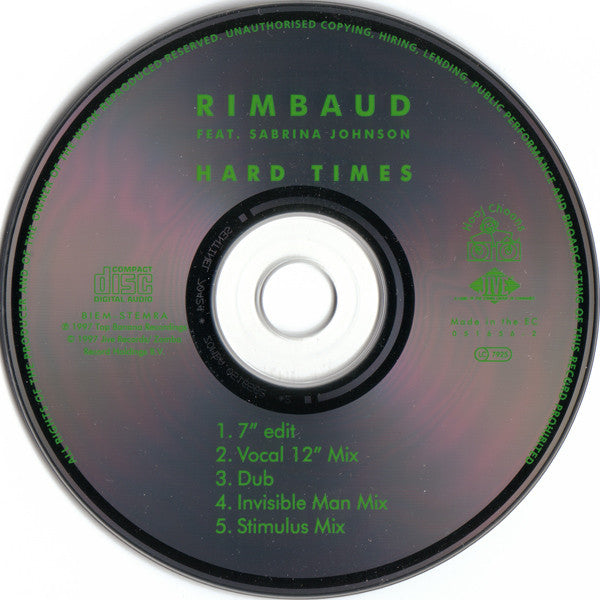 Rimbaud : Hard Times (CD, Maxi)