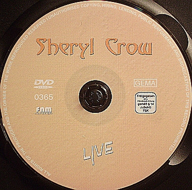 Sheryl Crow : Live (DVD, PAL)