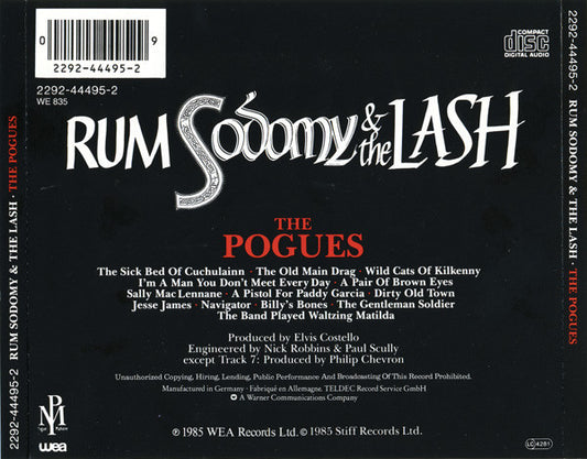 The Pogues : Rum, Sodomy & The Lash (CD, Album, RE)