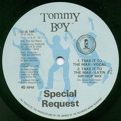 Special Request (2) : Take It To The Max (12")