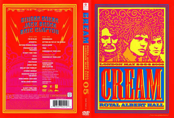 Cream (2) : Royal Albert Hall - London - May 2-3-5-6 05 (2xDVD-V, Copy Prot., Multichannel, PAL, DTS)