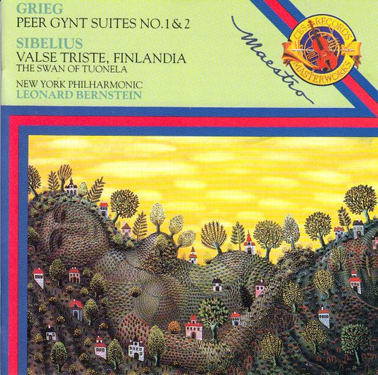 Edvard Grieg / Jean Sibelius - New York Philharmonic, Leonard Bernstein : Peer Gynt Suites No. 1 & 2 / Valse Triste, Finlandia, The Swan Of Tuonela (CD, Comp, RM)