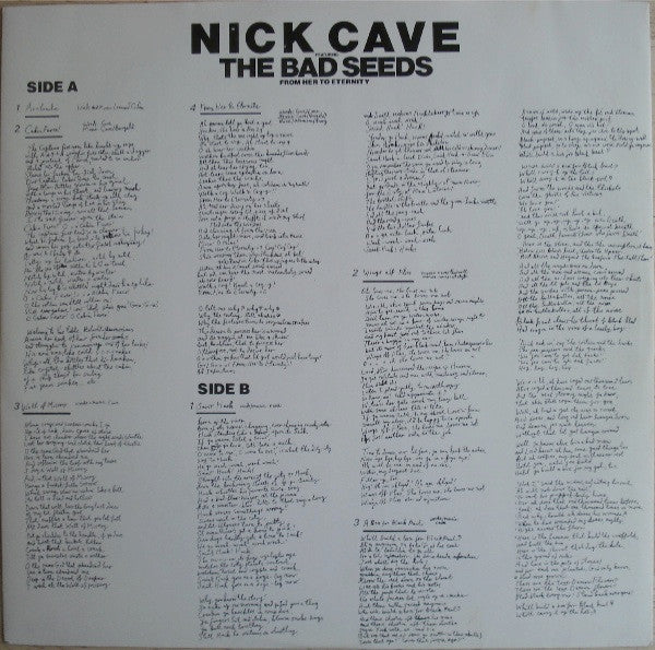 Nick Cave & The Bad Seeds : From Her To Eternity (LP, Album)