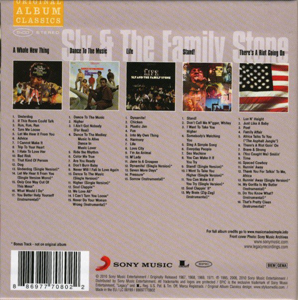 Sly & The Family Stone : Original Album Classics (Box, Album, Comp + CD, Album, RE + CD, Album, RE +)