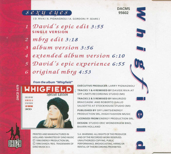 Whigfield : Sexy Eyes (CD, Maxi)