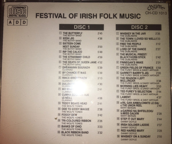 Various : Festival Of Irish Folk Music (2xCD, Comp)