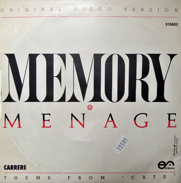 Menage (2) : Memory (7", Single)