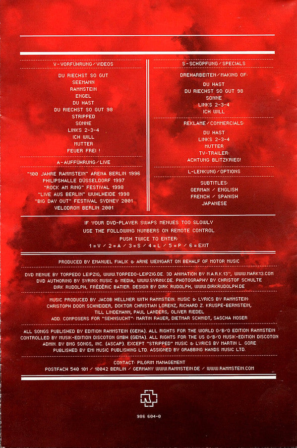 Rammstein : Lichtspielhaus (DVD-V, PAL, Sup)