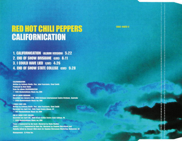 Red Hot Chili Peppers : Californication (CD, Maxi)
