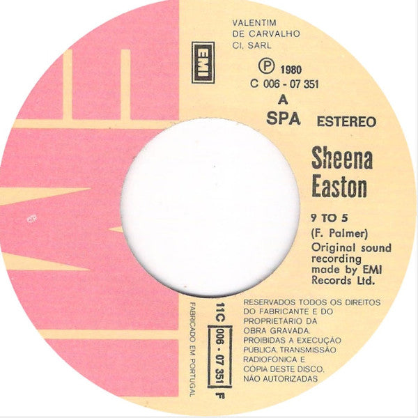 Sheena Easton : 9 To 5 (7", Single)