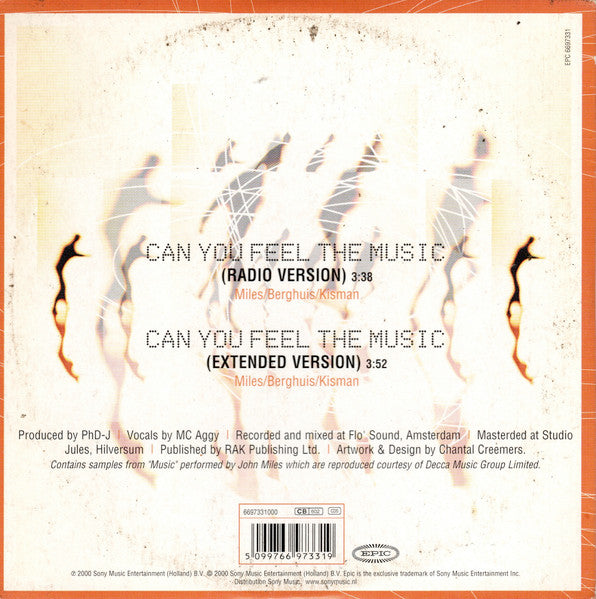 PHD-J : Can You Feel The Music (CD, Single)