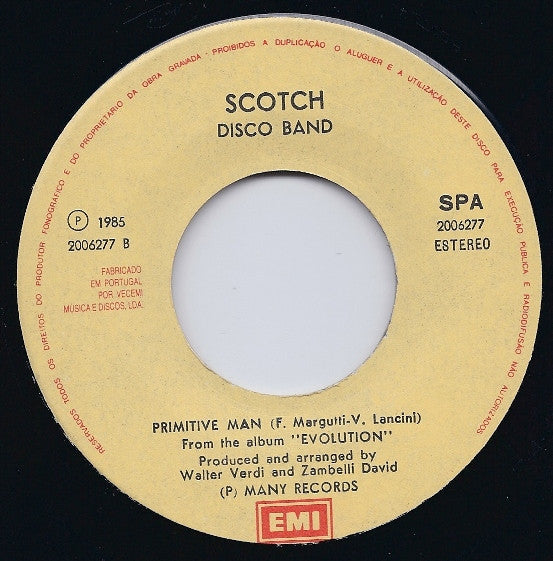 Scotch : Disco Band / Primitive Man (7", Single)