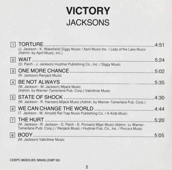 The Jacksons : Victory (CD, Album)