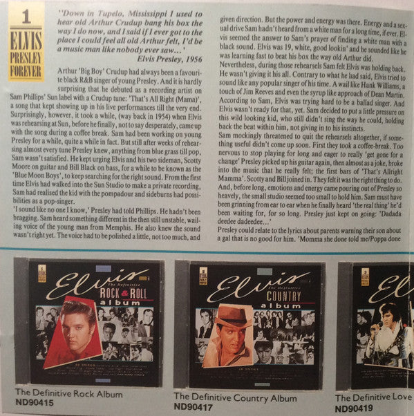 Elvis Presley : The Definitive Rock & Roll Album (CD, Album, Comp)