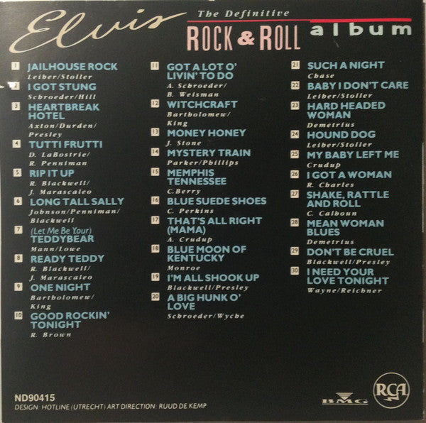 Elvis Presley : The Definitive Rock & Roll Album (CD, Album, Comp)