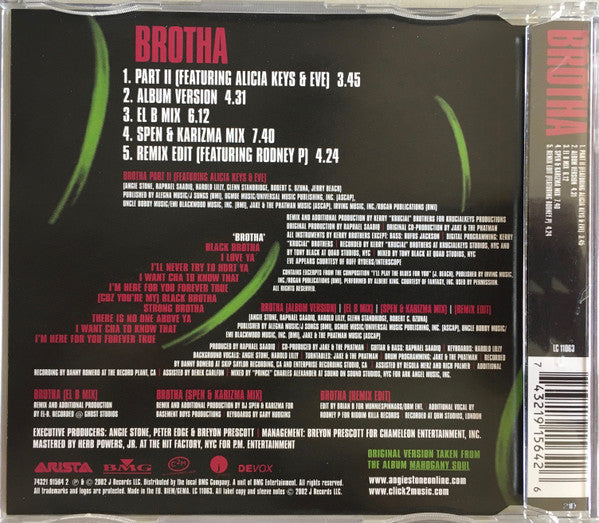 Angie Stone : Brotha Part II (CD, Maxi)