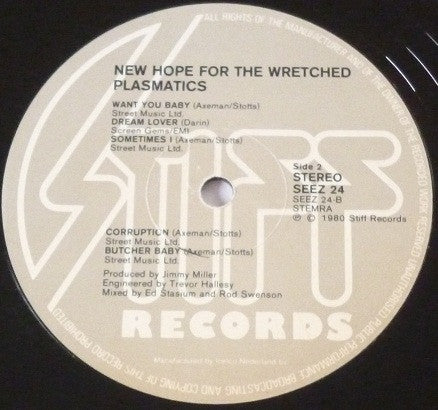 Plasmatics (2) : New Hope For The Wretched (LP, Album)